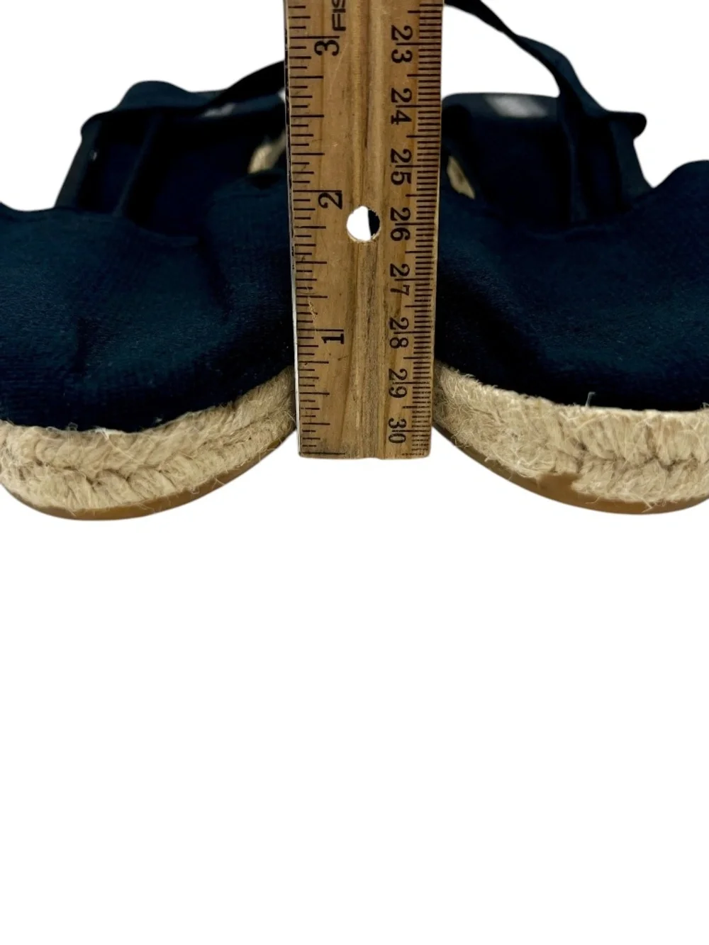 Women's Sesto Black Espadrille Wedge Slip Ons size 9
